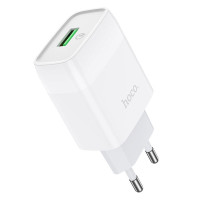 Мережевий зарядний пристрій HOCO C72Q Glorious single port QC3.0 charger 18W White (6931474732514)