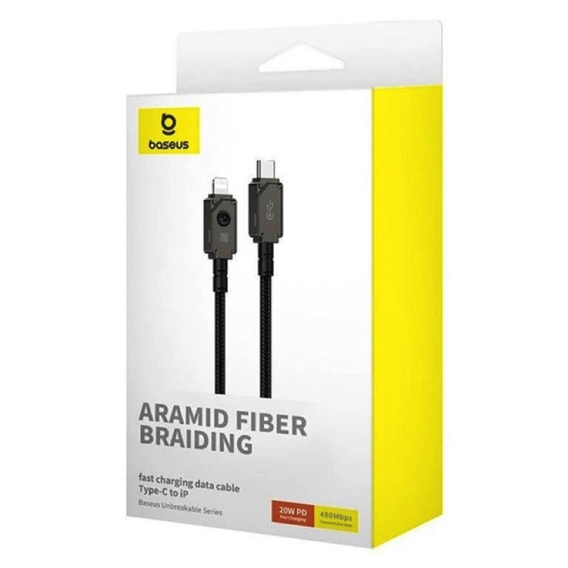 Кабель Baseus Unbreakable Series Fast Charging Data Cable Type-C to iP 20W 2m Cluster Black (P10355803111-01) Кабель Baseus Unbreakable Series Fast Charging Data Cable Type-C to iP 20W 2m Cluster Black (P10355803111-01)