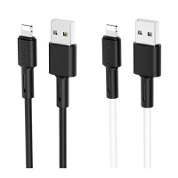 Кабель USB Borofone BX31 Silicone Lightning Чорний