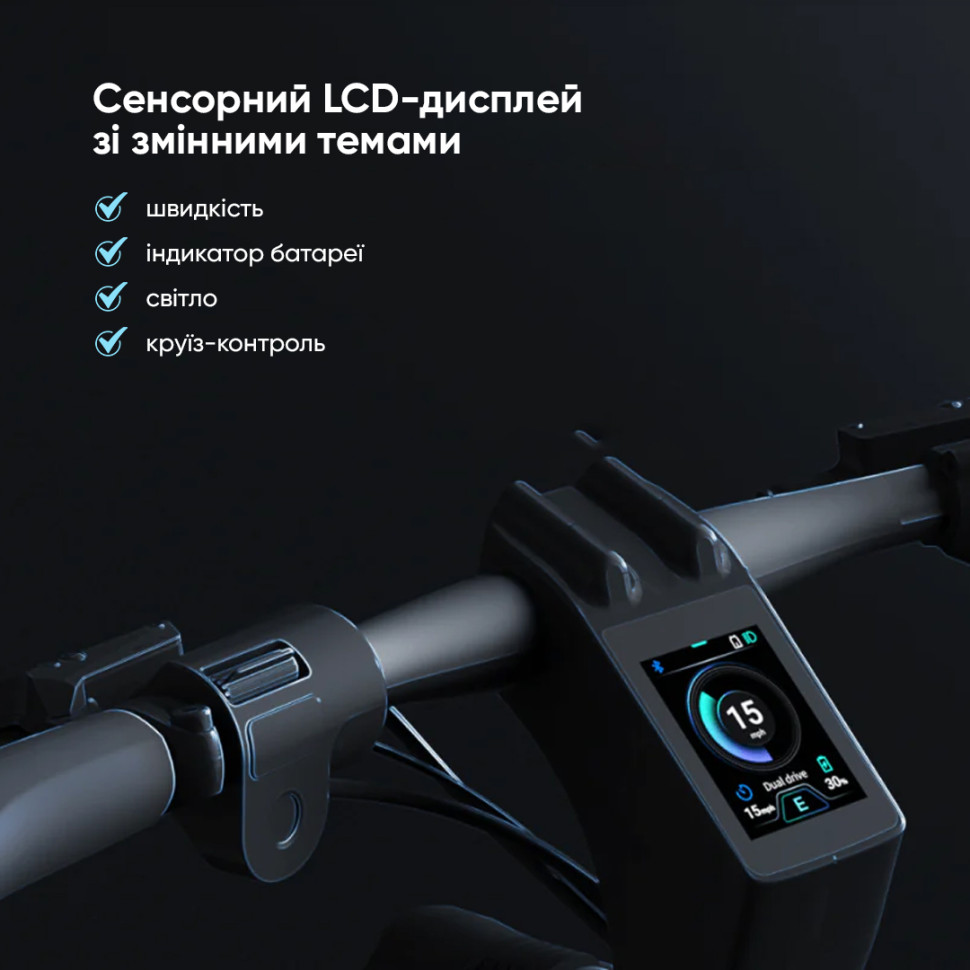 Электросамокат OKAI Panther ES800 Black Off-Road 12" / 2×1500 Вт (до 3000 Вт) / 19.2Ач / до 60 км/ч / до 50 км / NFC / Приложение / Полный привод / 43 кг (Складной корпус)