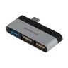 Перехідник Borofone DH1 Type-C to USB 3.0 / 2USB Колір Сталево-Чорний Перехідник Borofone DH1 Type-C to USB 3.0 / 2USB Колір Сталево-Чорний