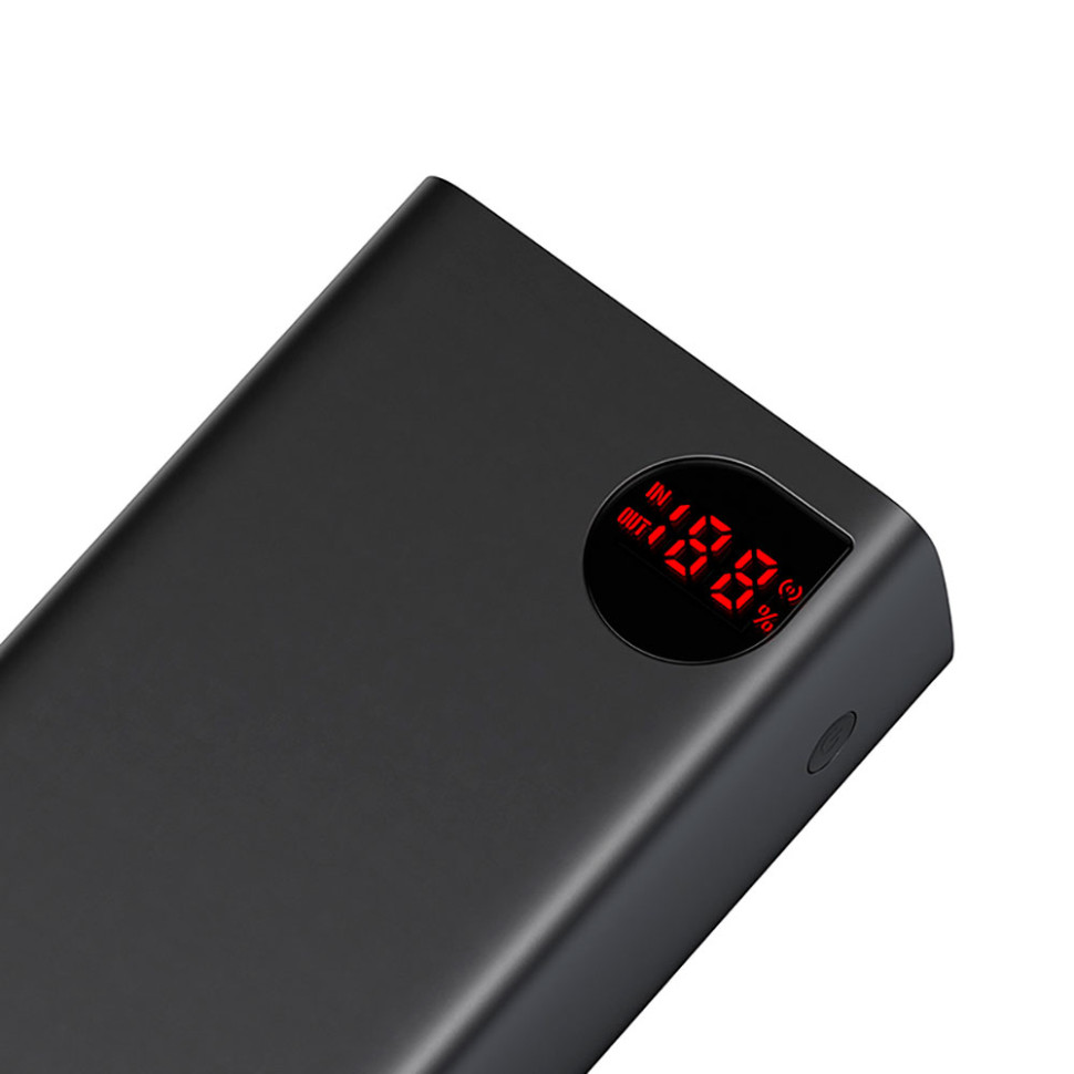 Зовнішній акумулятор Baseus Adaman Digital Display Fast Charge Power Bank 40000mAh 22.5W Black (PPAD020101)