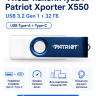 Флеш-накопичувач Patriot USB 3.2 Gen 1 Xporter X550 32GB Type-A+C (PS32GX550AAD) Флеш-накопичувач Patriot USB 3.2 Gen 1 Xporter X550 32GB Type-A+C (PS32GX550AAD)