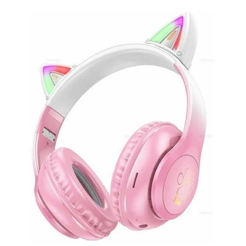 Бездротові накладні навушники HOCO W42 Cat ears BT headphones Cherry Blossom (6931474795847) Бездротові накладні навушники HOCO W42 Cat ears BT headphones Cherry Blossom (6931474795847)