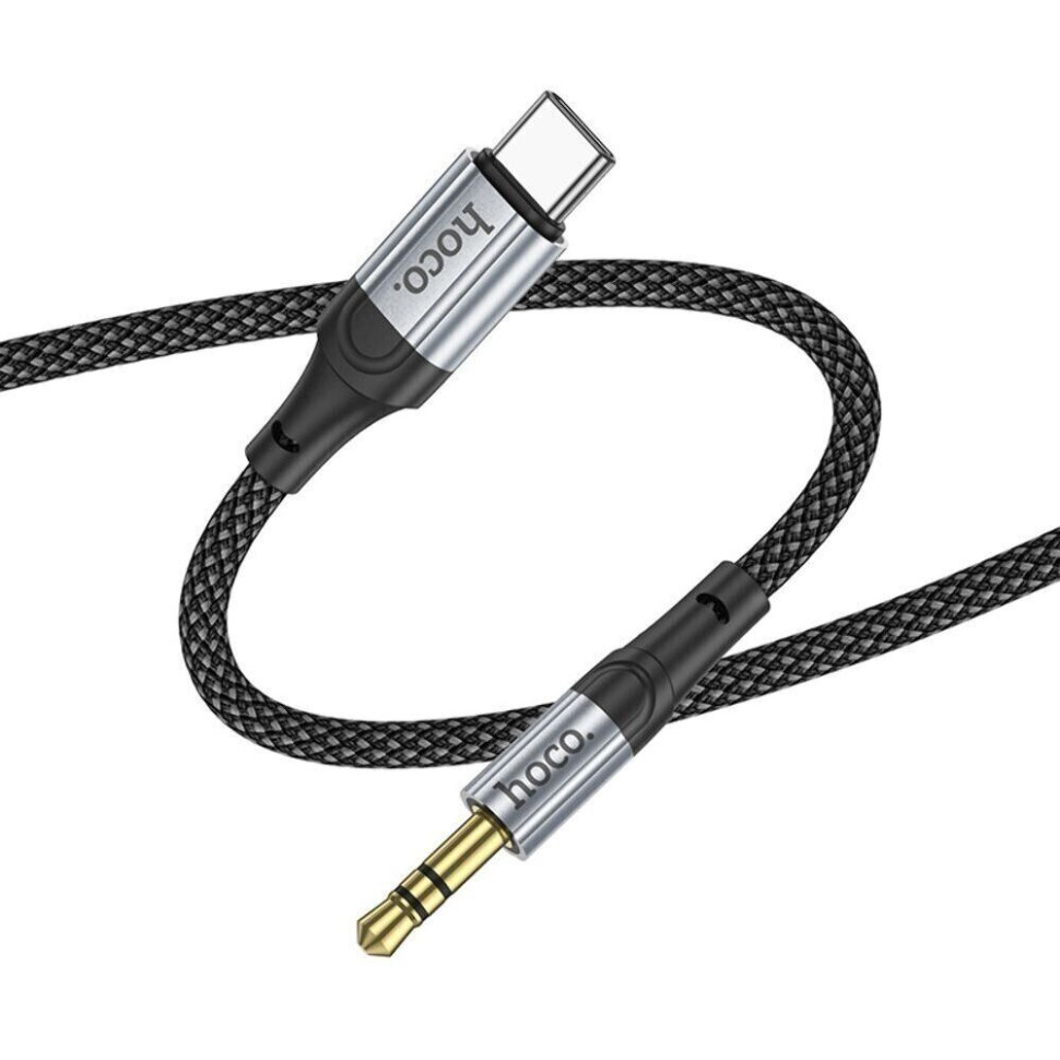 Аудiокабель HOCO UPA26 Fresh digital audio conversion cable Type-C Black (6942007608824)