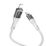 Кабель USB Hoco U115 Transparent PD20W With Display Type-C to Lightning 1.2m Чорний