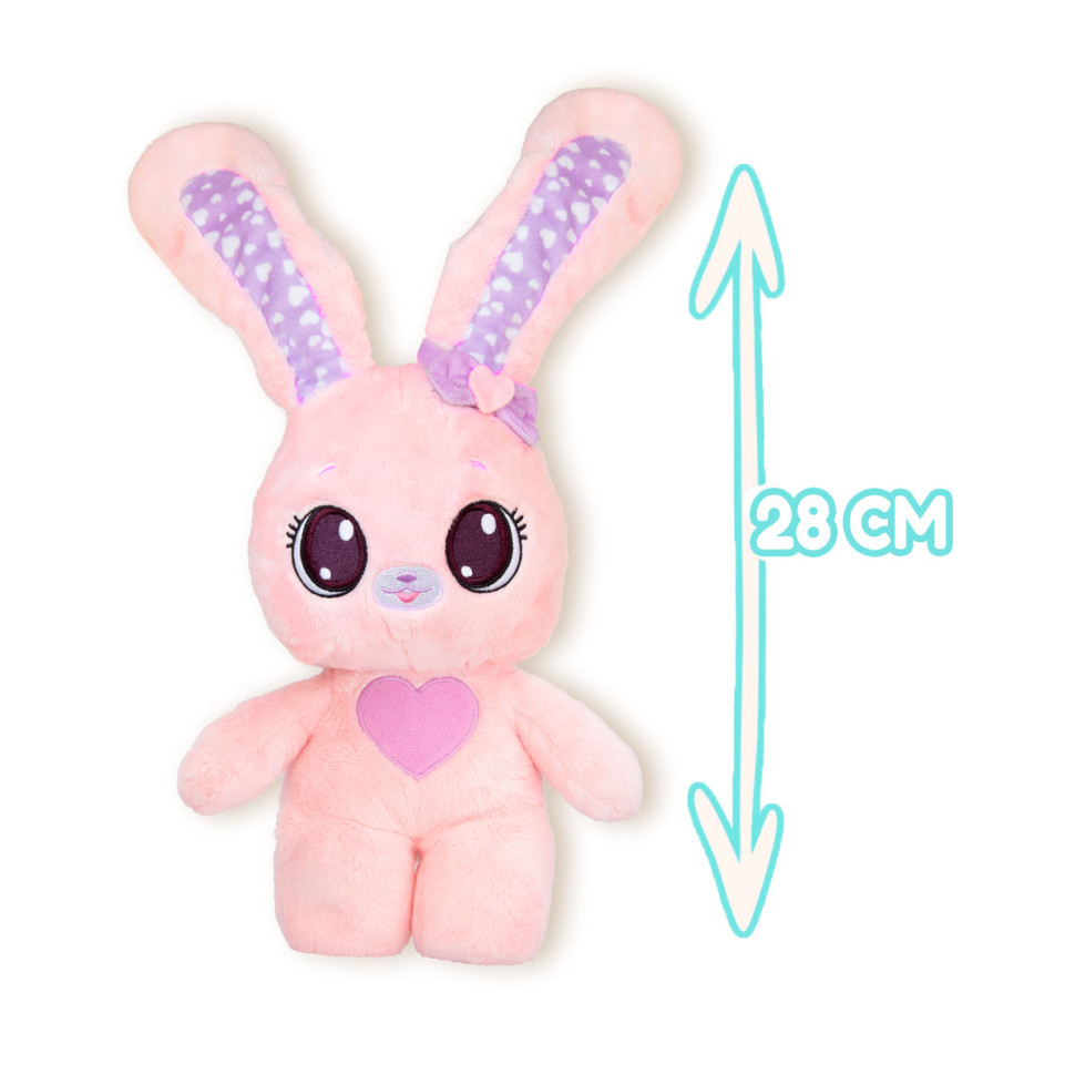 М’яка іграшка Peekapets Рожевий кролик (висота 28 см) (Peekapets)