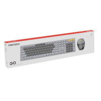 Бездротова Клавіатура і Миша Fantech Go WK895 Silent Click м`ята упаковка Сірий