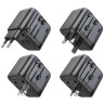 Мережевий зарядний пристрій BOROFONE BAC12 Leader 3-port(1C2A) universal conversion charger Black (6941991117152)