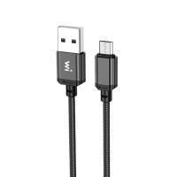Кабель WiBrand Cobra nylon charging data cable for Micro 1m Black (WI.DC/CO1B-UM)