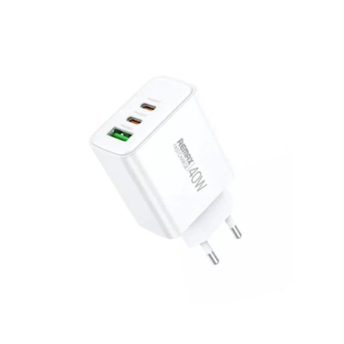 Мережевий зарядний пристрій REMAX Kiddy Series 40W 1A+2C Fast Charger RP-U123 EU-White (6954851209515)