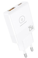 Мережевий зарядний пристрій WUW-C217 PD 25W USB A + Type-C white (C217)