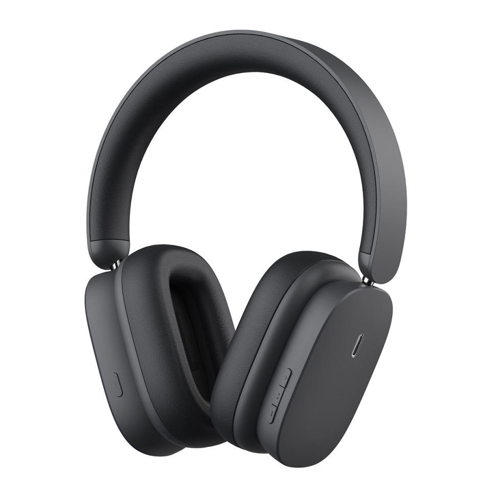 Бездротові накладні навушники Baseus Bowie H1 Noise-Cancellation Wireless Headphones Grey (NGTW230213)