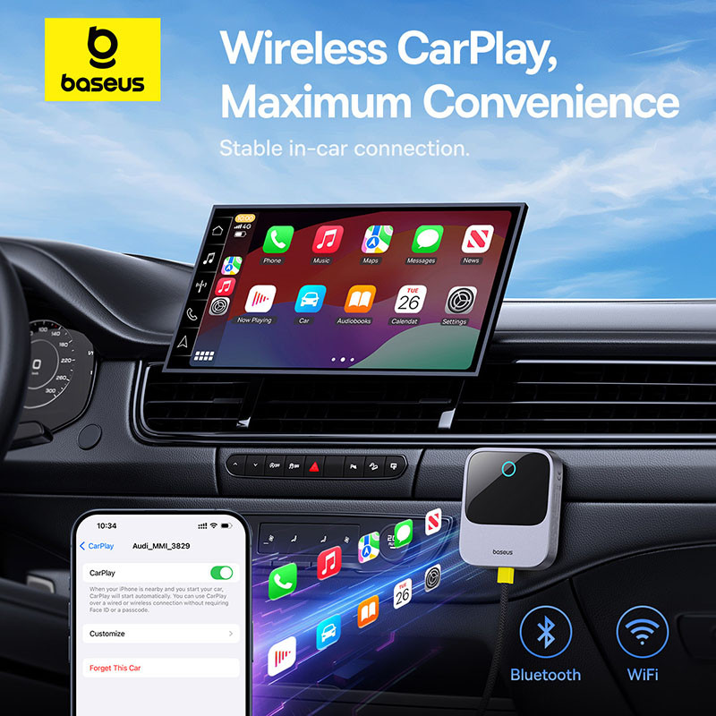 Адаптер Baseus SafeJourney Series Wireless CarPlay Adapter Space Grey (C10745100813-00)