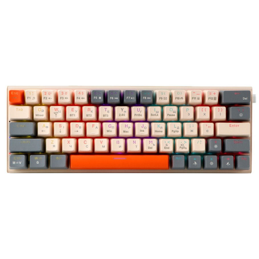Клавіатура TWolf TT30 LED Blue Switch Образец Сiрий/Бiлий
