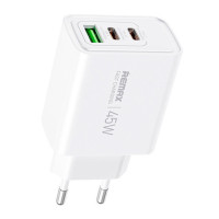 Мережевий зарядний пристрій REMAX Kiddy Series 45W 2C+1A Fast Charger RP-U139 EU-WHITE (6972174151809)