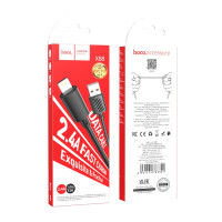 Кабель USB Hoco X88 Gratified Lightning 2.4A М'ята упаковка Білий