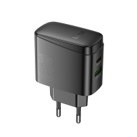 Мережевий зарядний пристрій HOCO CS63A Bright PD65W (1A1C) charger (EU) Black (6942007638470)