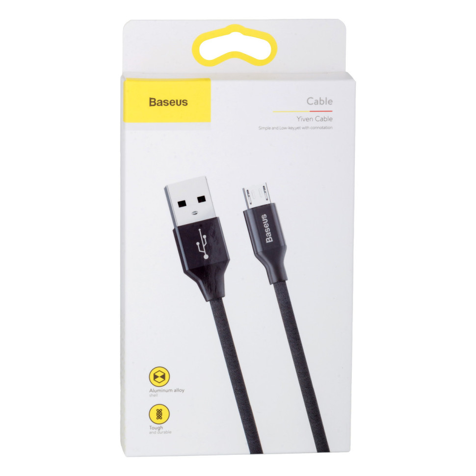 Кабель USB Baseus USB to Micro 2A CAMYW-A Колір Чорний, 01