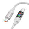 Кабель USB Hoco U126 100W Type-C to Type-C 1.2m Цвет Серый