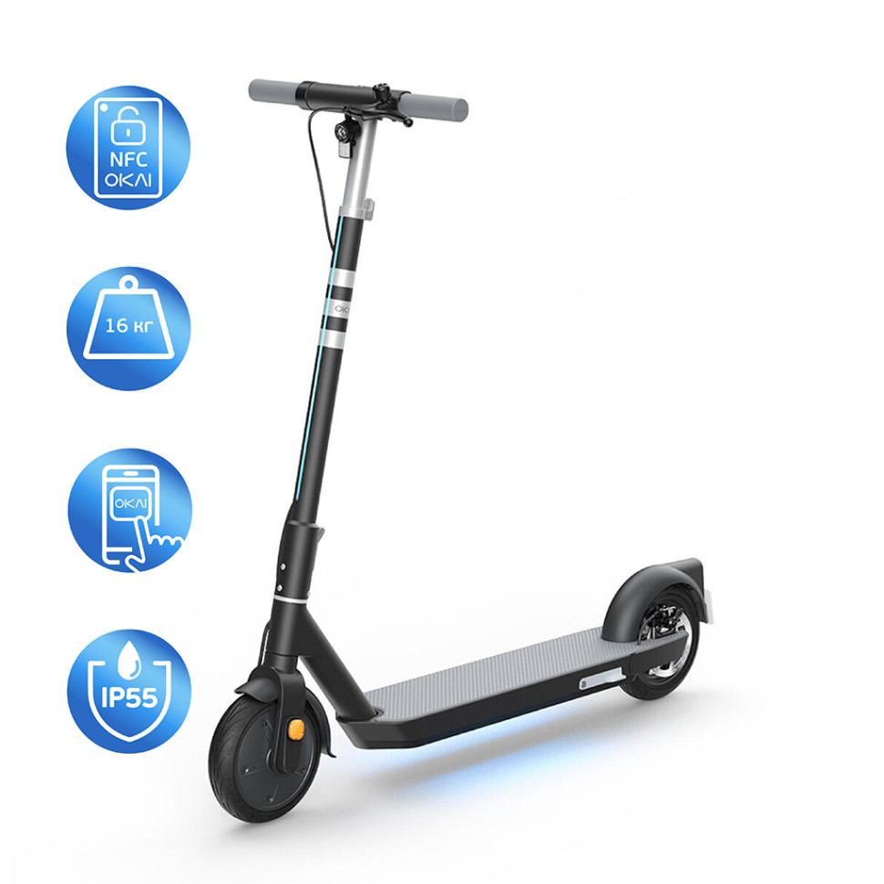 Електросамокат OKAI ES20 Neon Smart Black 9″, мотор 300 Вт, пікова потужність 600 Вт, акумулятор 9.8 А·год, запас ходу до 40 км Електросамокат OKAI ES20 Neon Smart Black 9″, мотор 300 Вт, пікова потужність 600 Вт, акумулятор 9.8 А·год, запас ходу до 40 км