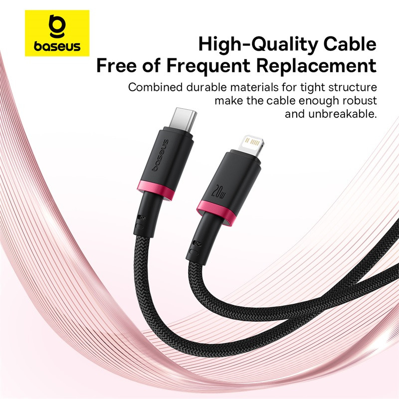 Кабель Baseus Dura Series Fast Charging Cable Type-C to iP 20W 1m Grey+Black (P10377800U01-01) Кабель Baseus Dura Series Fast Charging Cable Type-C to iP 20W 1m Grey+Black (P10377800U01-01)