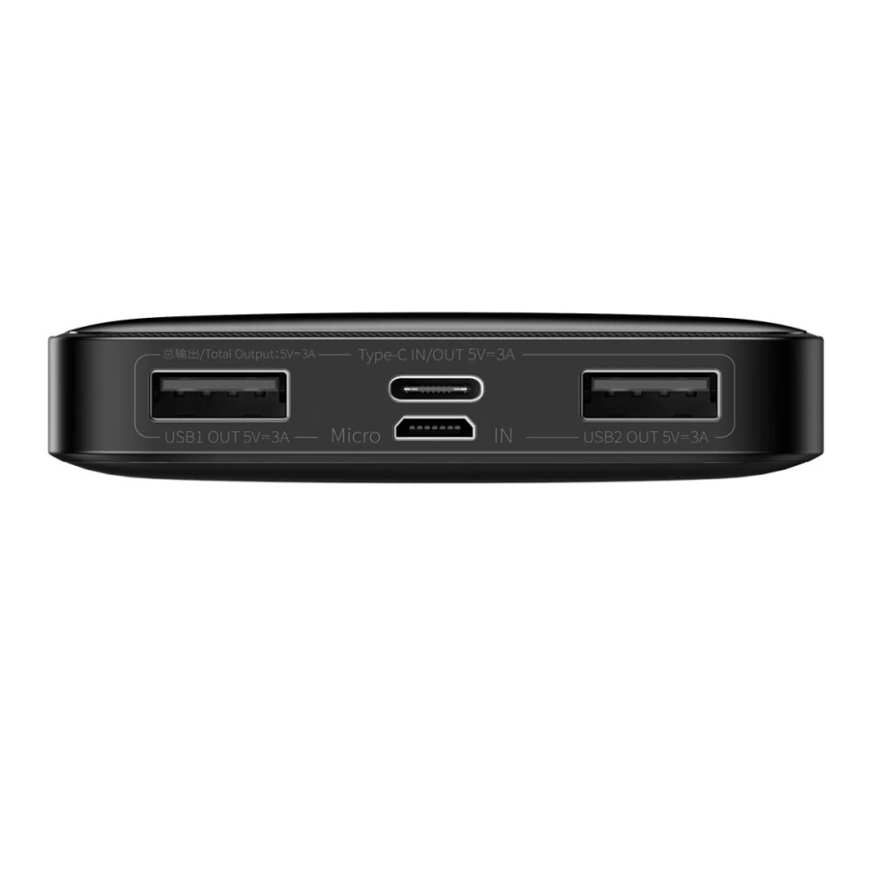 Зовнішній акумулятор Baseus Bipow Digital Display Power Bank 10000mAh 15W Black (PPBD050001)