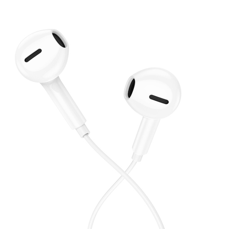 Навушники BOROFONE BM71 Light song universal earphones with mic White (6974443386646)