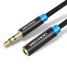 Аудіокабель Vention Cotton Braided 3.5mm Audio Extension Cable 5M Black Metal Type (VAB-B06-B500-M) (VAB-B06-B500-M) Аудіокабель Vention Cotton Braided 3.5mm Audio Extension Cable 5M Black Metal Type (VAB-B06-B500-M) (VAB-B06-B500-M)