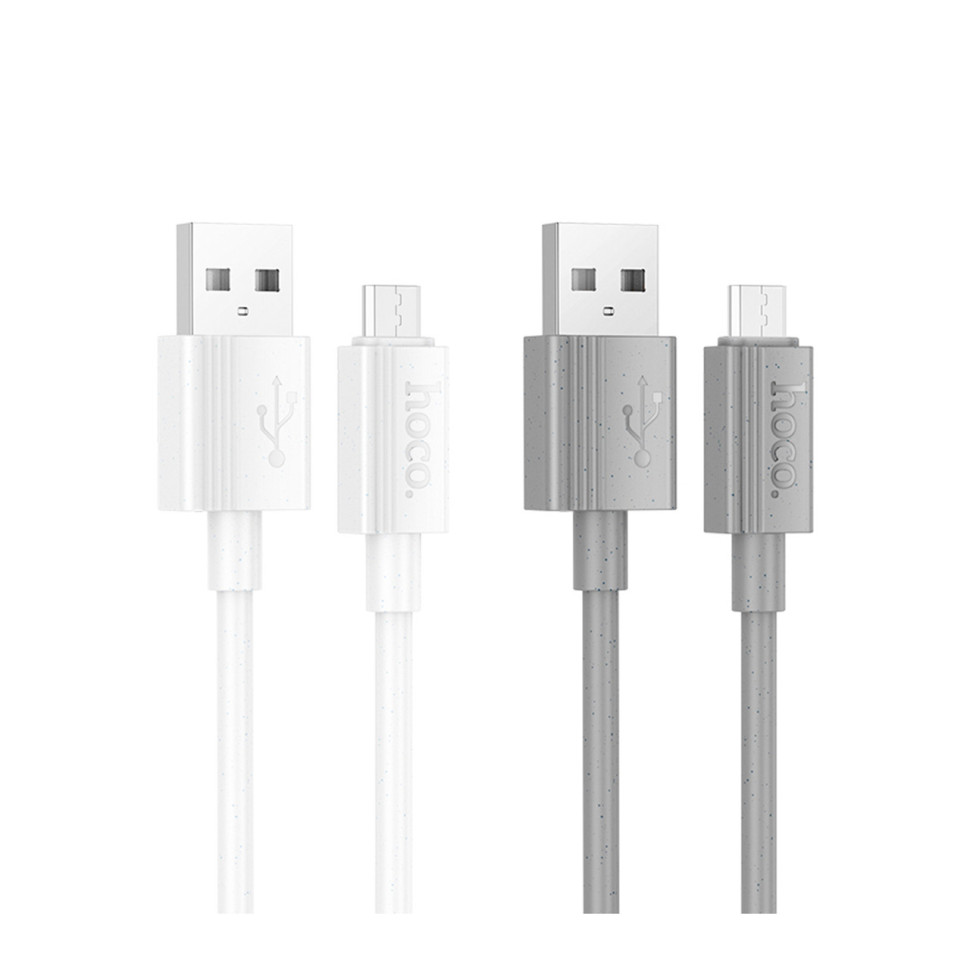 Кабель USB Hoco X107 Micro 2.4A Сірий