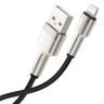 Кабель Baseus Cafule Series Metal Data Cable USB to IP 2.4A 1m Black (CALJK-A01) Кабель Baseus Cafule Series Metal Data Cable USB to IP 2.4A 1m Black (CALJK-A01)