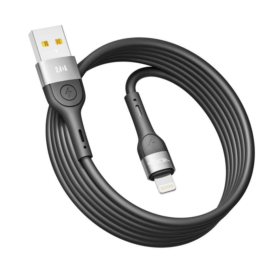 Кабель USB Ridea RC-XS51 X-Silicone Lightning 12W 2m Чорний