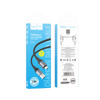 Кабель USB Hoco X102 Micro 2.4A Чорний