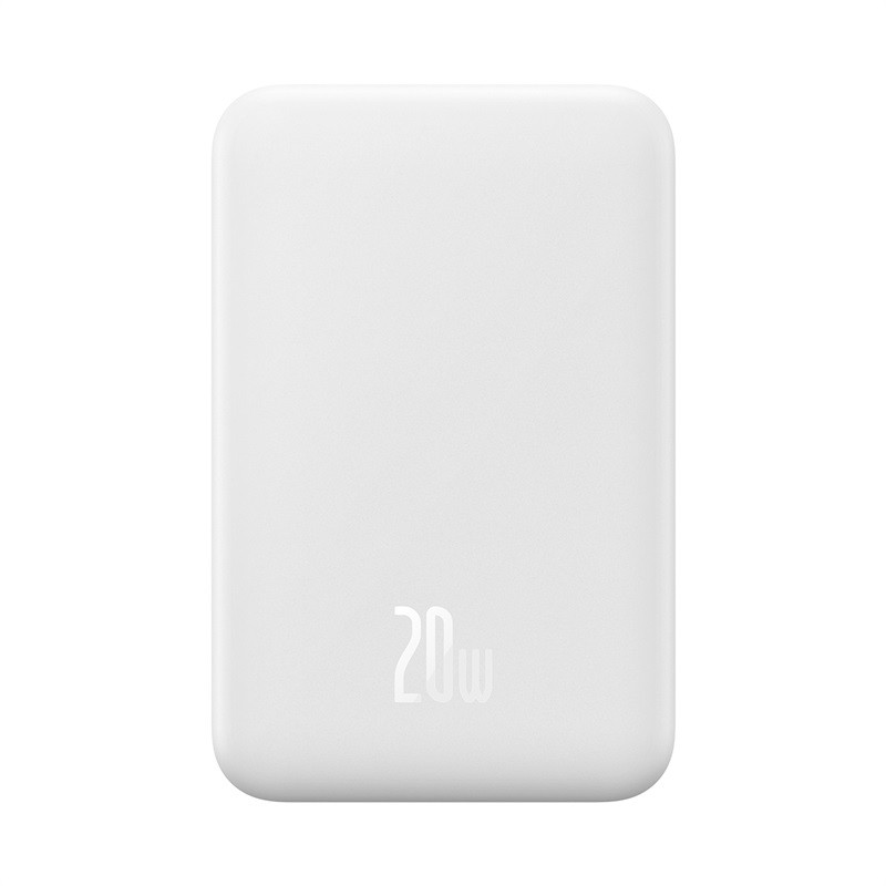 Зовнішній акумулятор Baseus Magnetic Mini Wireless Fast Charge Power Bank 20000mAh 20W White (PPCX150002) Зовнішній акумулятор Baseus Magnetic Mini Wireless Fast Charge Power Bank 20000mAh 20W White (PPCX150002)