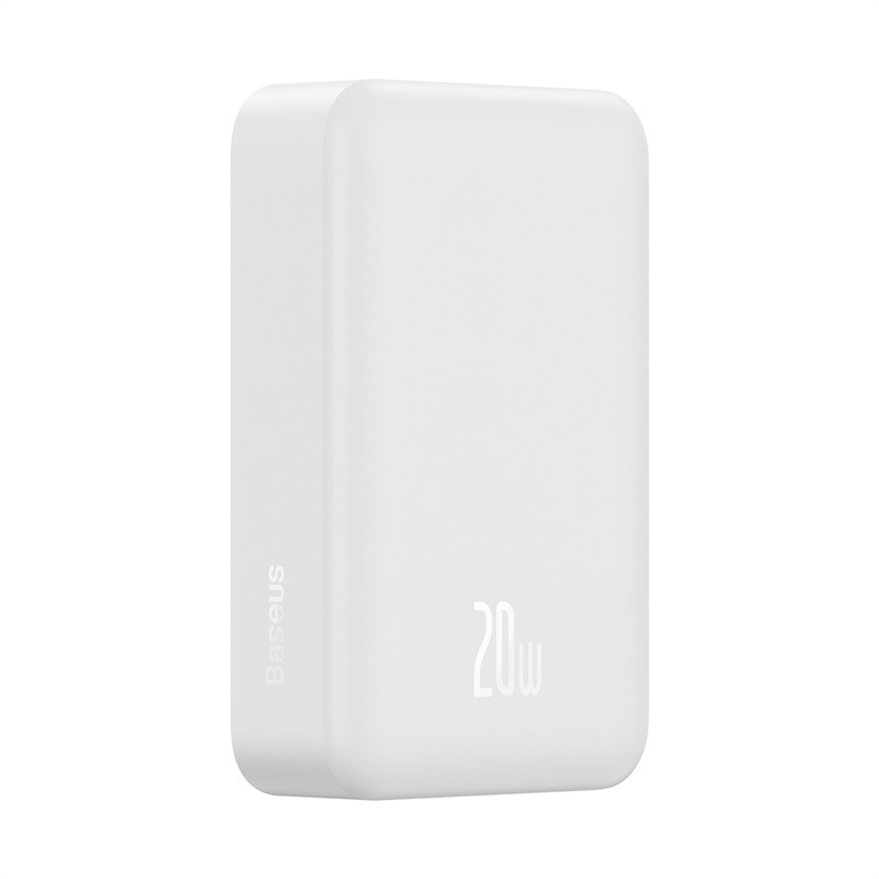 Зовнішній акумулятор Baseus Magnetic Mini Wireless Fast Charge Power Bank 20000mAh 20W White (PPCX150002) Зовнішній акумулятор Baseus Magnetic Mini Wireless Fast Charge Power Bank 20000mAh 20W White (PPCX150002)