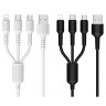 Кабель USB Borofone BX16 3-in-1 Easy IP+Micro+Type-C Чорний