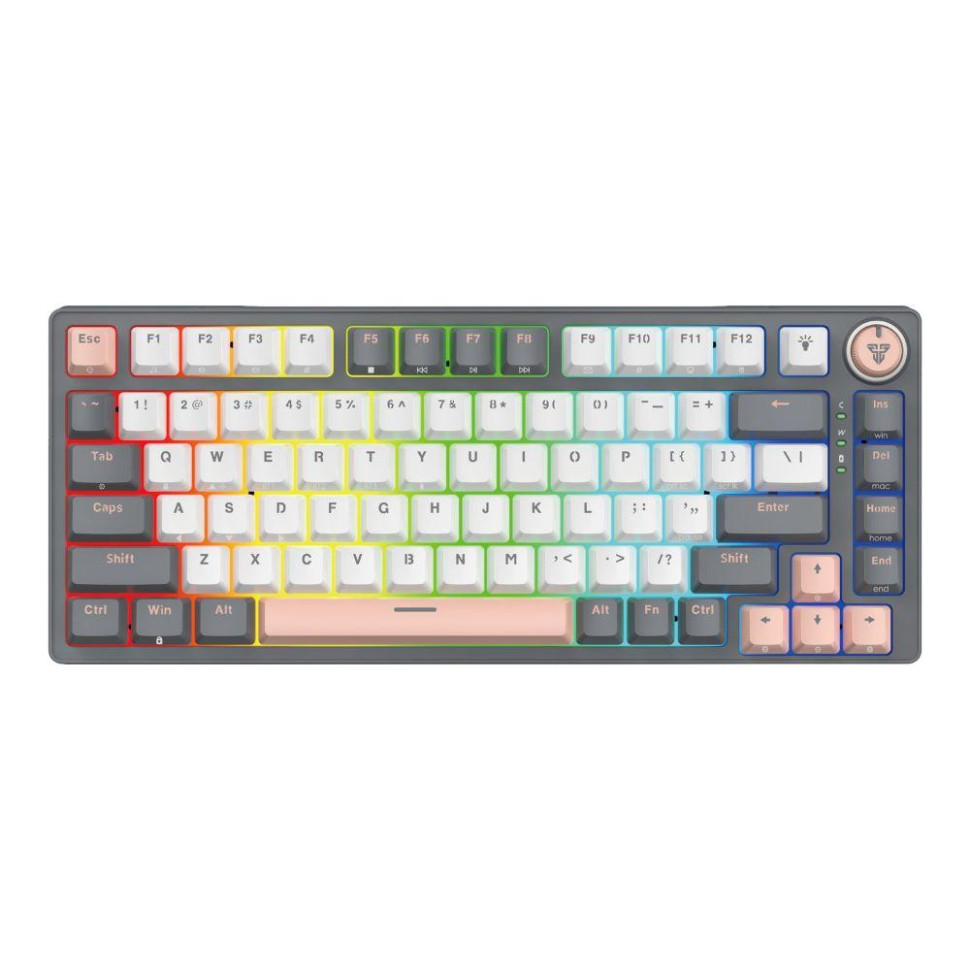 Клавиатура Игровая беспроводная Fantech ATOM PRO83 MK913 SATURN Red Switch Цвет Серый