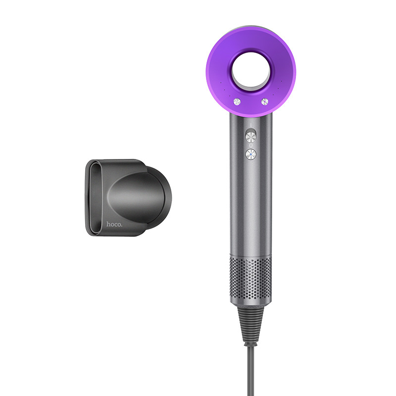 Фен HOCO HP11 Plus 1600W High-speed negative ion hair dryer(EU) Purple (6942007631570) Фен HOCO HP11 Plus 1600W High-speed negative ion hair dryer(EU) Purple (6942007631570)