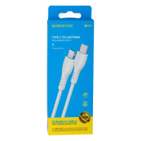 Кабель USB Borofone BX51 Triumph Type-C to Lightning Бiлий