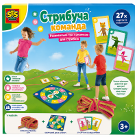 Розвивальна гра з резинкою для стрибків (Стрибуча команда)