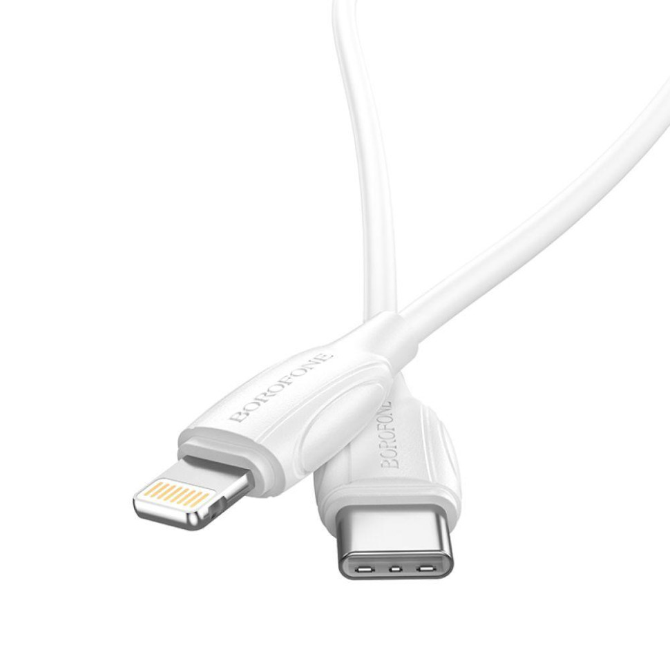 Кабель USB Borofone BX19 Type-C to Lightning 20W 2m Бiлий