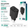 Зарядний пристрій Ridea RW-GaN20BC 20W PD&QC (вихід Type-C \ колір чорний)