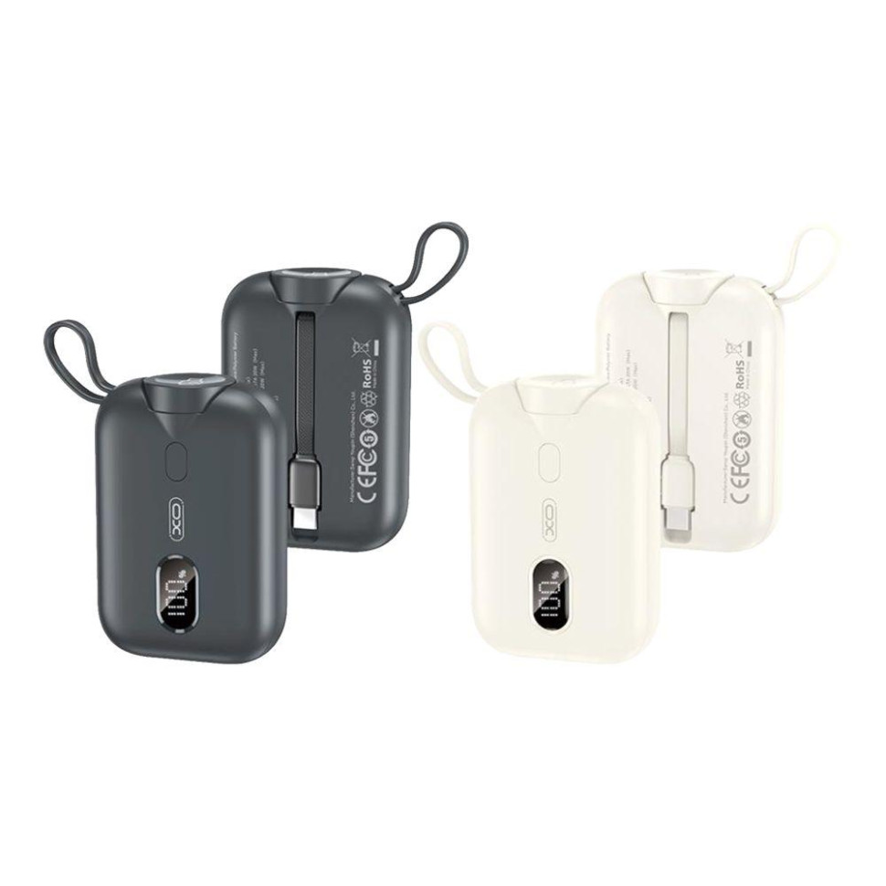 Универсальная Мобильная Батарея Power Bank XO PR260 Self-watch wireless charger, Type-C cable digital fast charger 20W, 10000 mAh