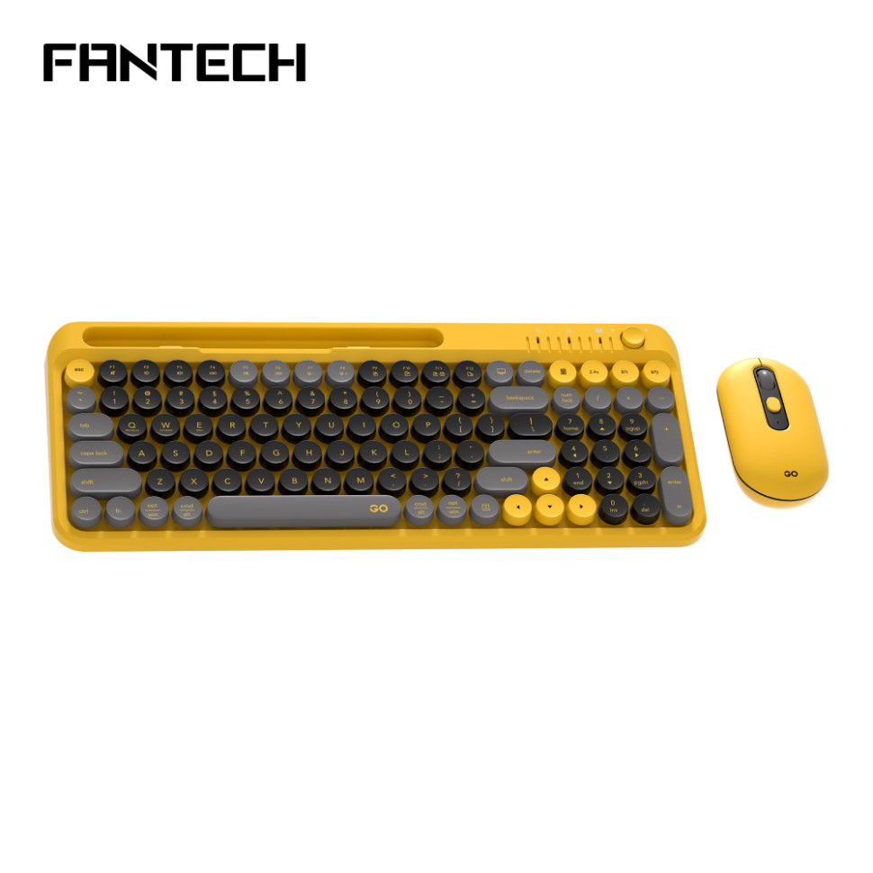 Бездротова Клавіатура і Миша FANTECH Go WK899 MOCHI Чорно-жовтий