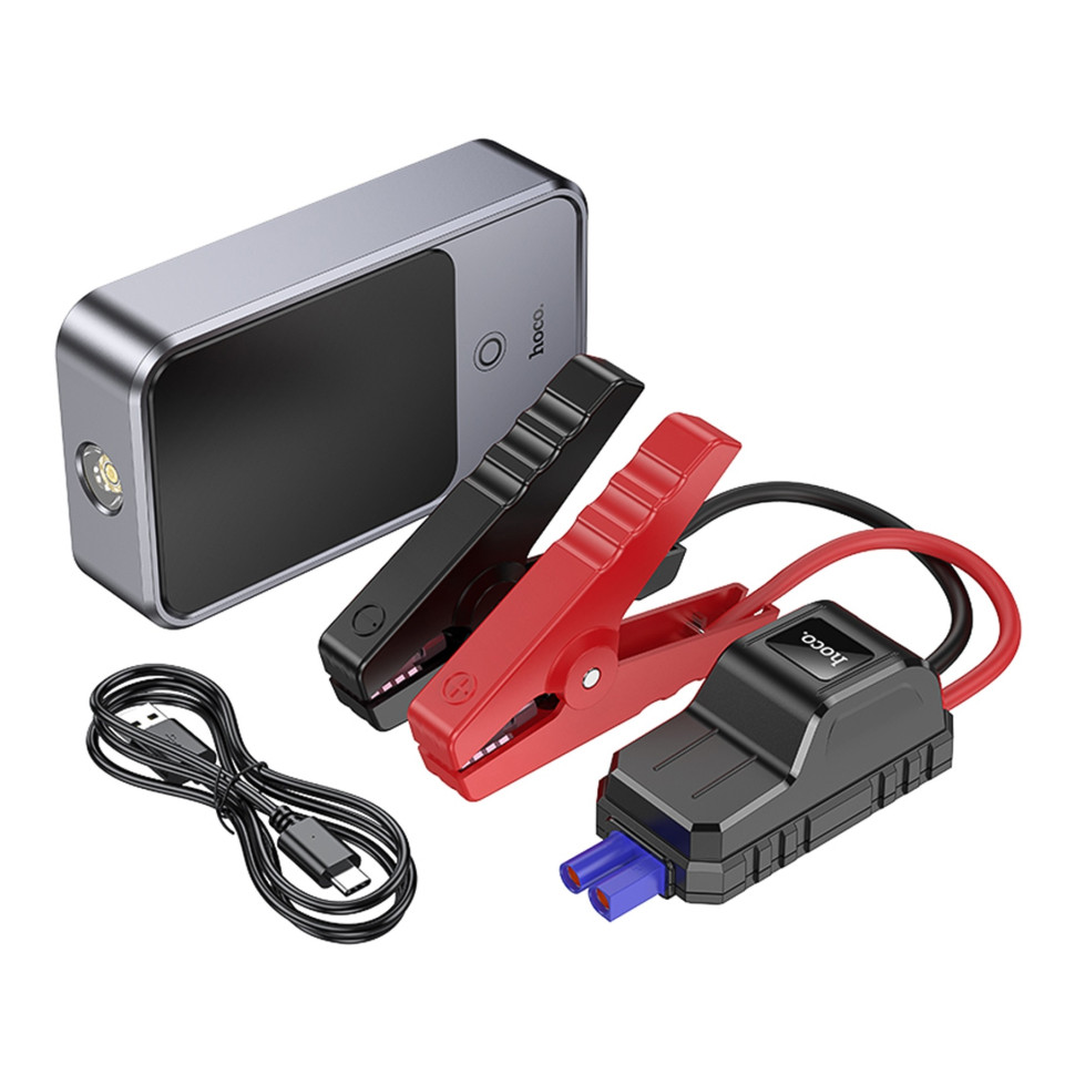 Автомобільний Пусковий Пристрій Hoco QS7/Power Bank(10000mAh) Сірий