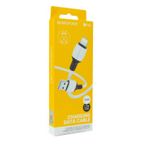 Кабель USB Borofone BX84 Lightning 2.4A Білий