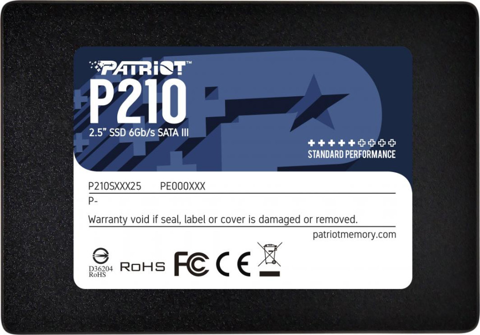 Накопичувач SSD Patriot P210 128GB 2.5" 7mm SATAIII 3D QLC (P210S128G25)
