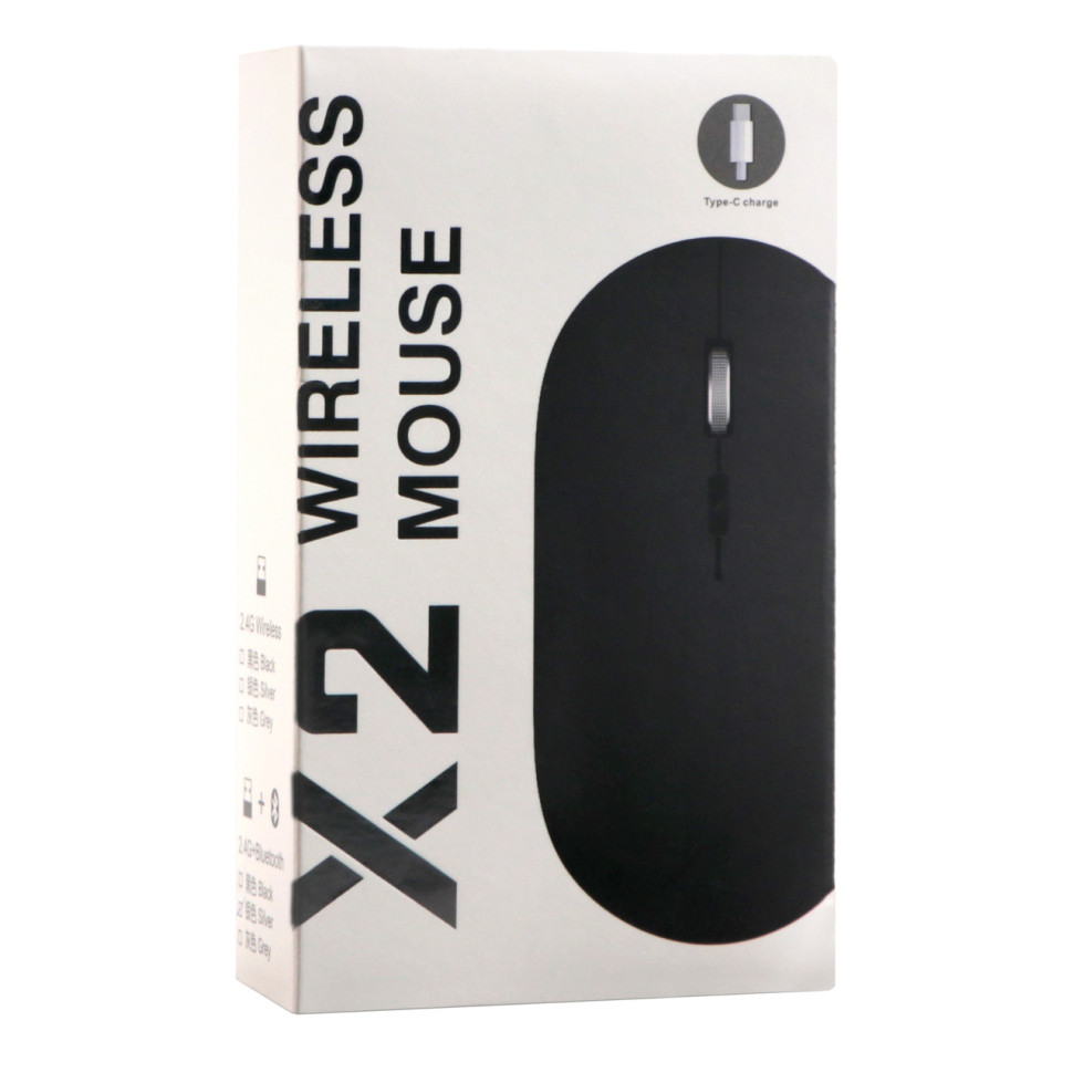 Бездротова Миша TWolf X2 Rechargeable 2.4G + Bluetooth Чорний