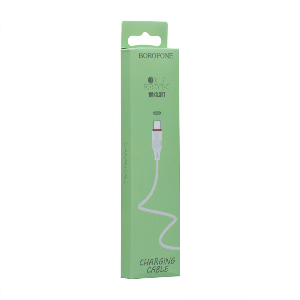 Кабель USB Borofone BX17 Type-C Мята упаковка Черный