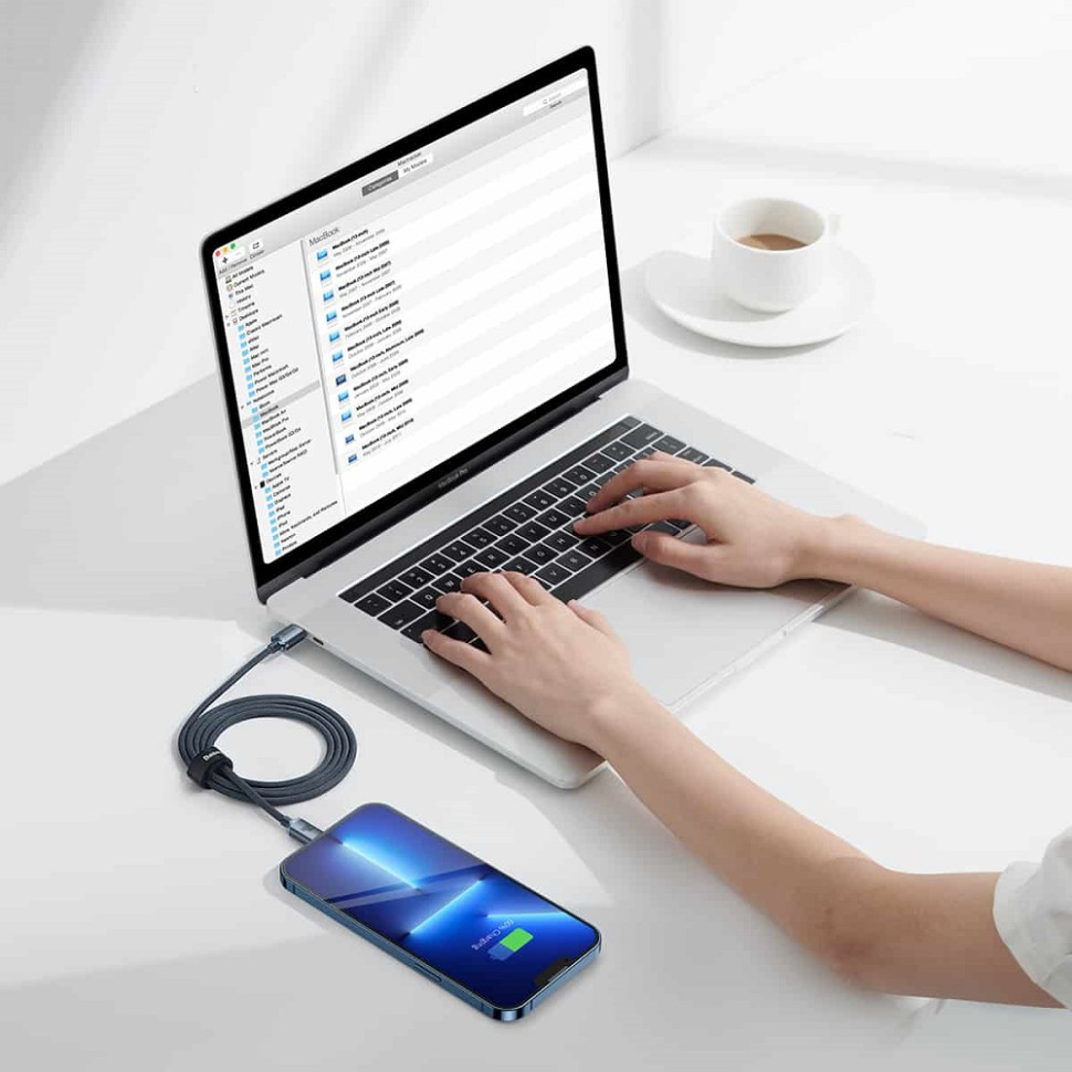 Кабель Baseus Crystal Shine Series Fast Charging Data Cable Type-C to iP 20W 1.2m Black (CAJY000201)